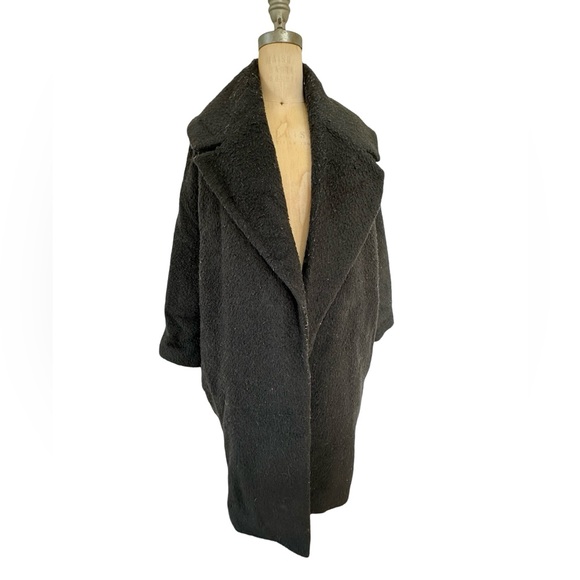LINE The Label black wool blend oversized coat - Picture 1 of 11